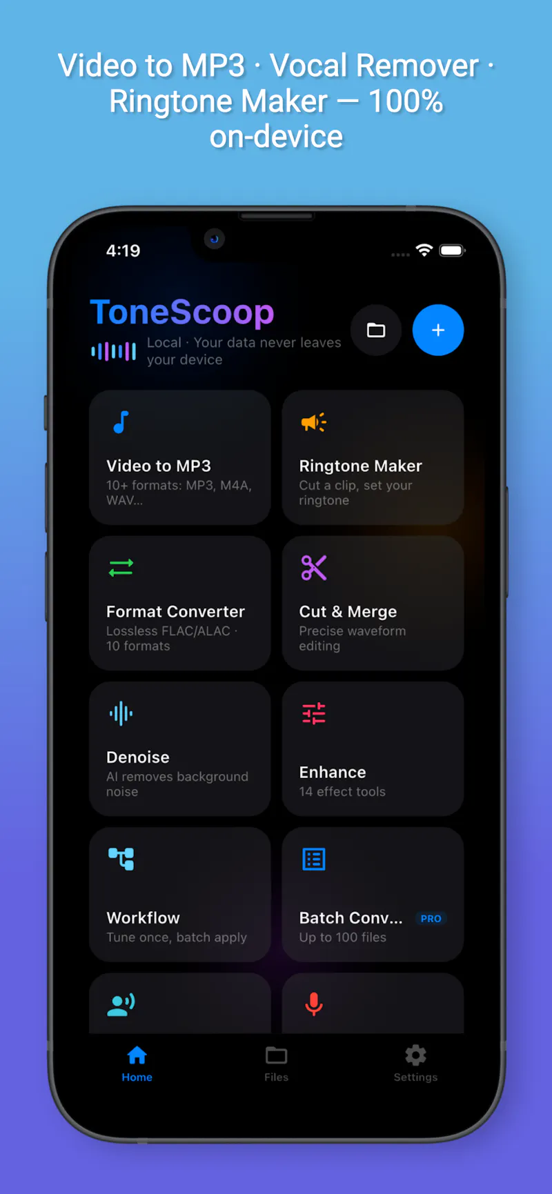 ToneScoop – On-device Video to MP3 screenshot 2