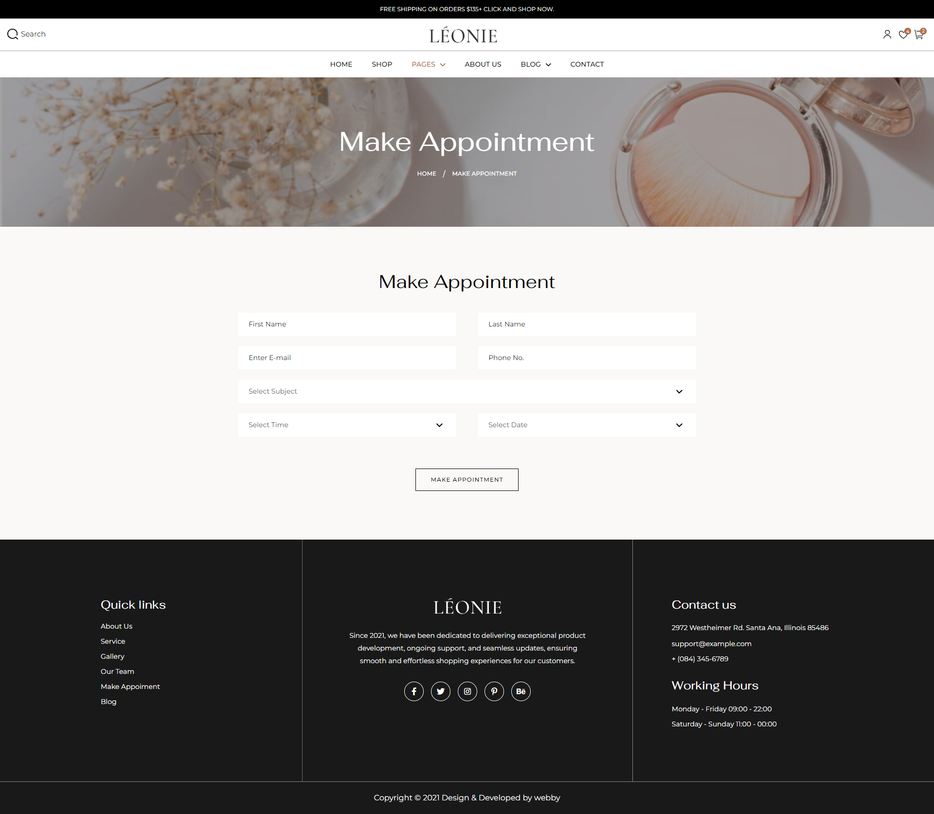Leonie: Beauty Salon Website Template media 8