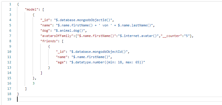 Média Fausse puissance - Générer de faux JSON en fonction de votre schéma avec des tonnes de données 2