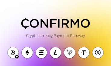 Confirmo.netのロゴ：あなたのビジネスで暗号通貨の支払いの力を解放します。