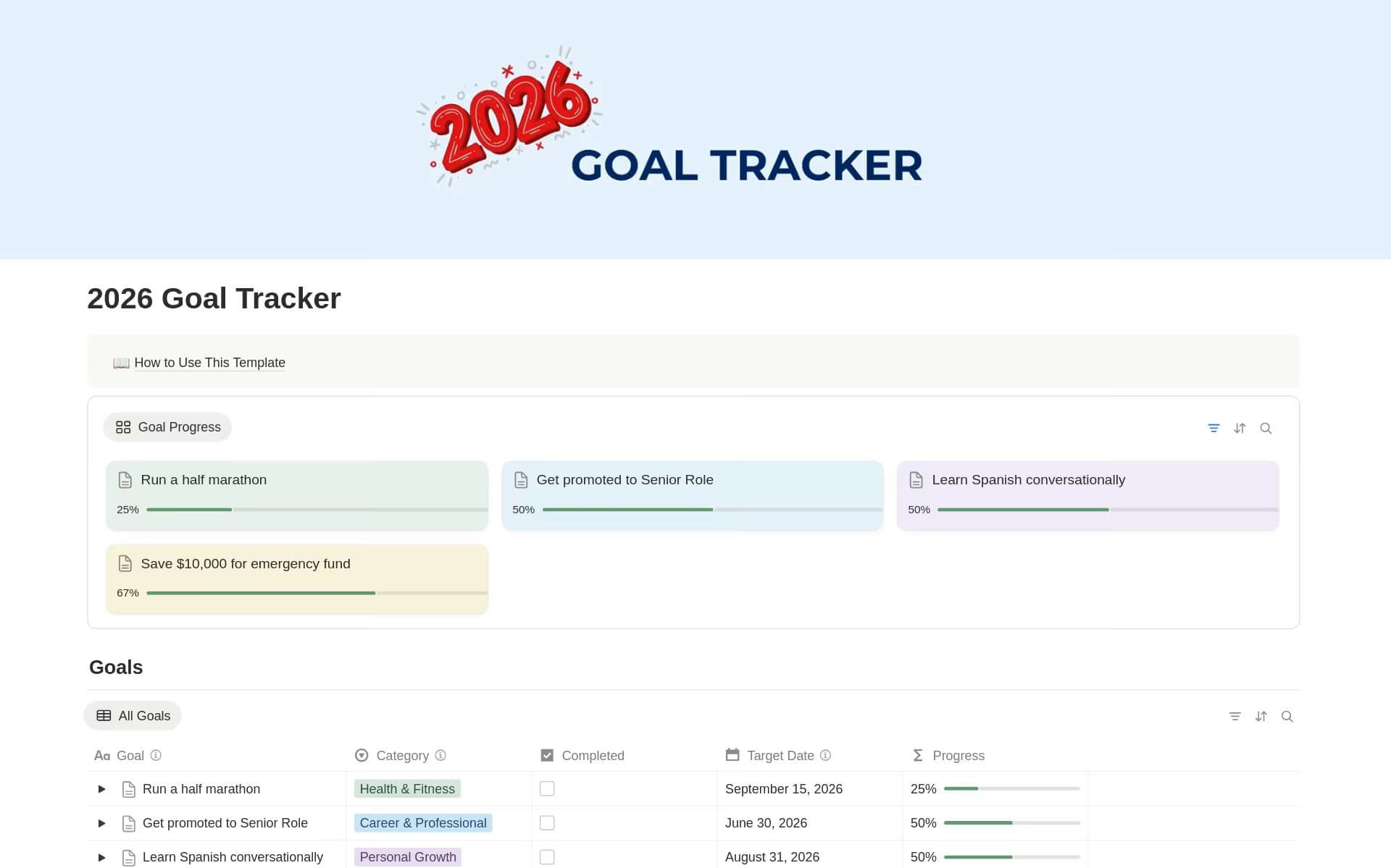 2026 Goal Tracker  gallery image