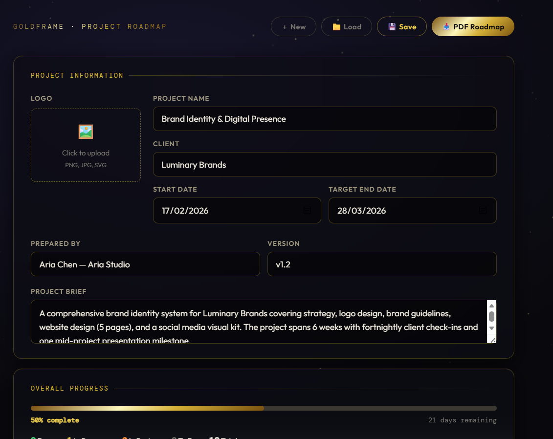 GoldFrame Agency Suite - Screenshot 5 showing product features and functionality