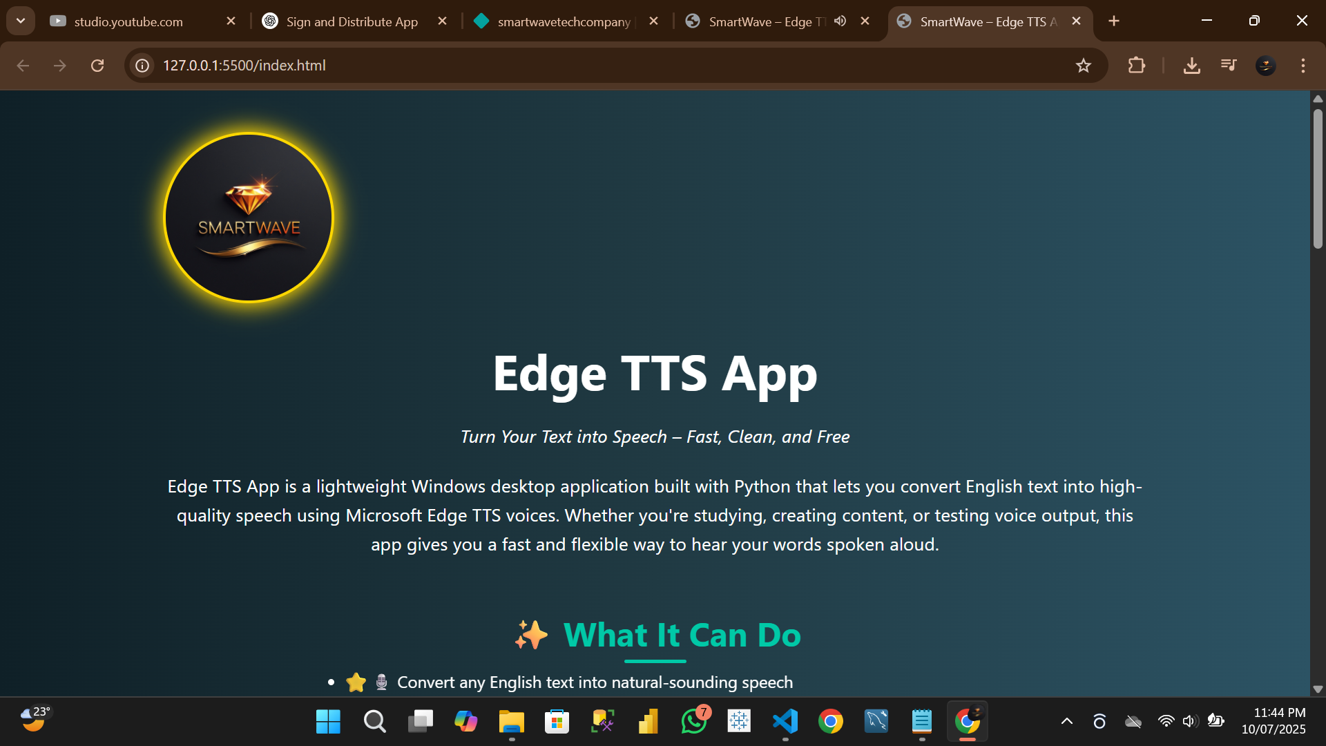 text-to-speech-app gallery image