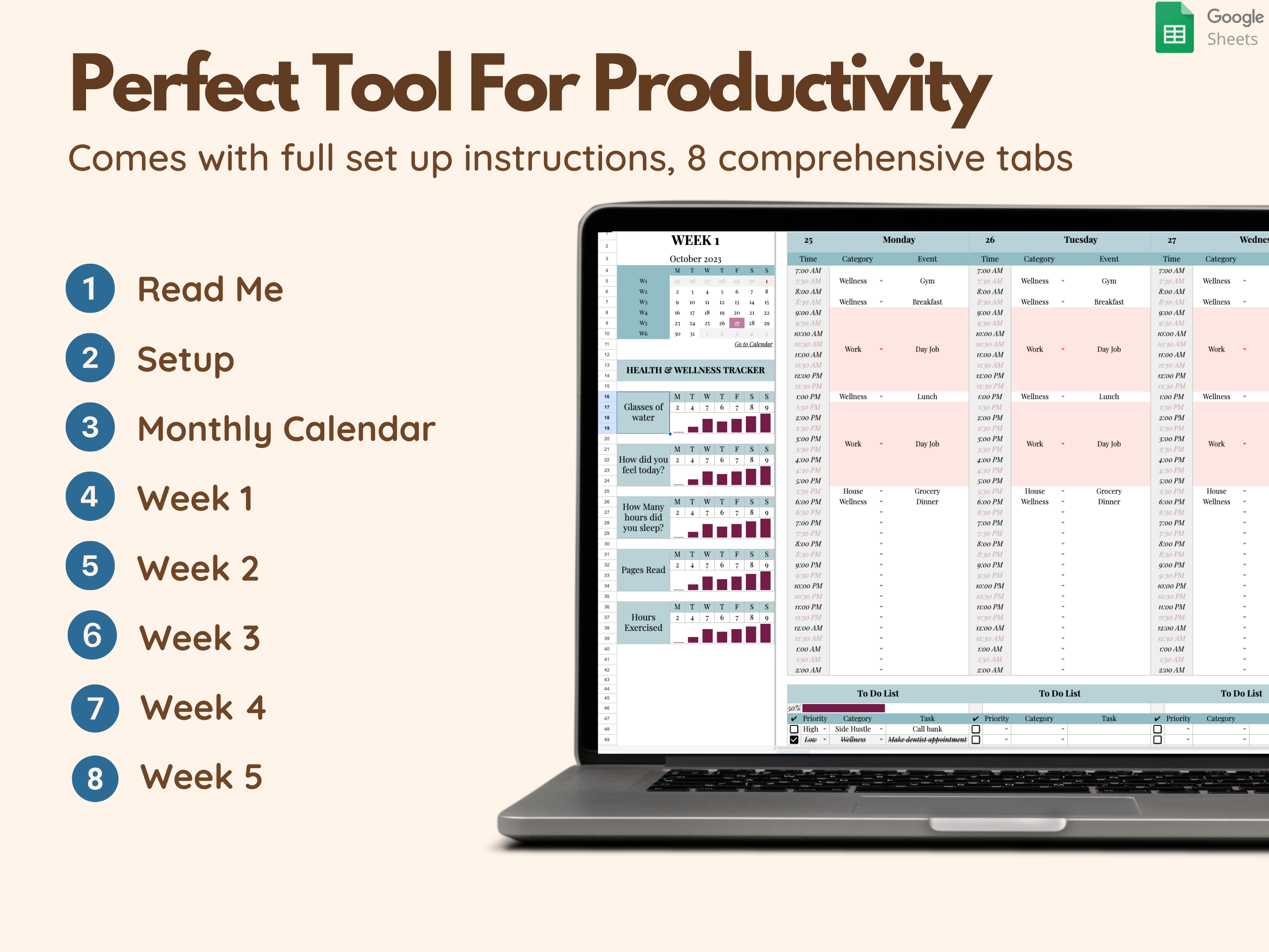 2025 Weekly Planner Google Sheets media 2
