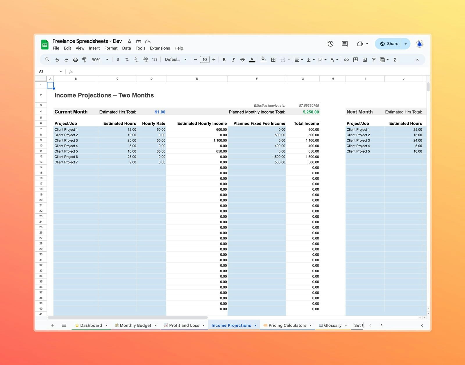 Freelance Spreadsheets - Wrangle your freelancing and run your business like a pro. media 4