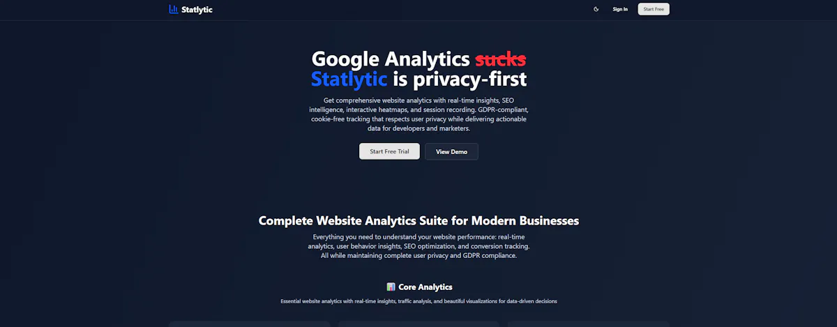 Statlytic – Privacy-First Analytics