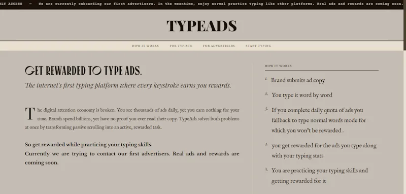 TypeAds screenshot 1