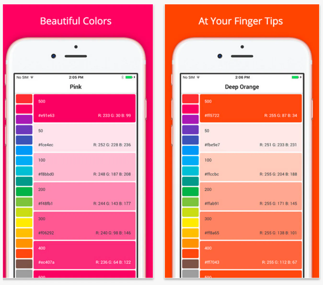 Material Colors for iOS - pick.tools - Pick smarter, build faster.