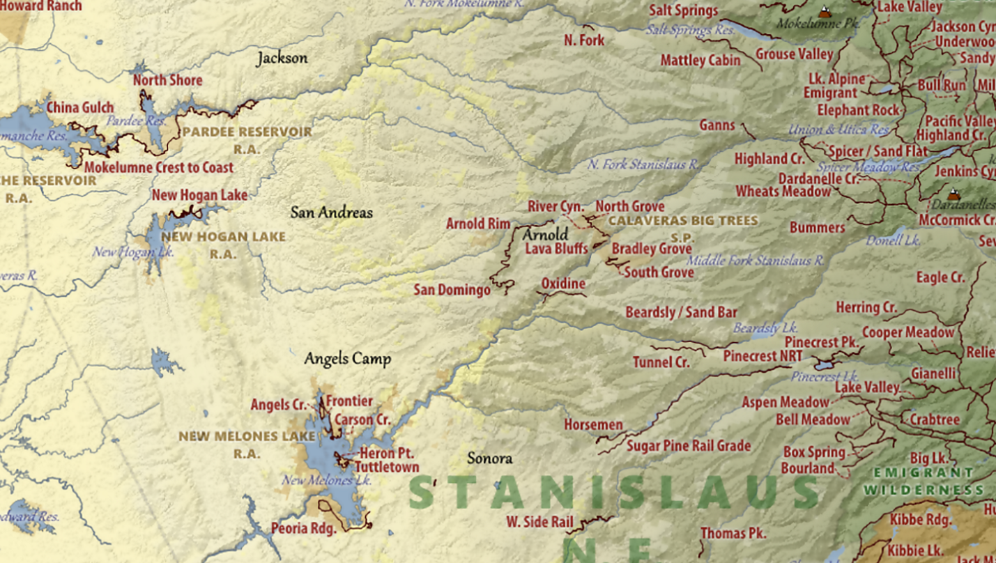 California Hiking Map gallery image