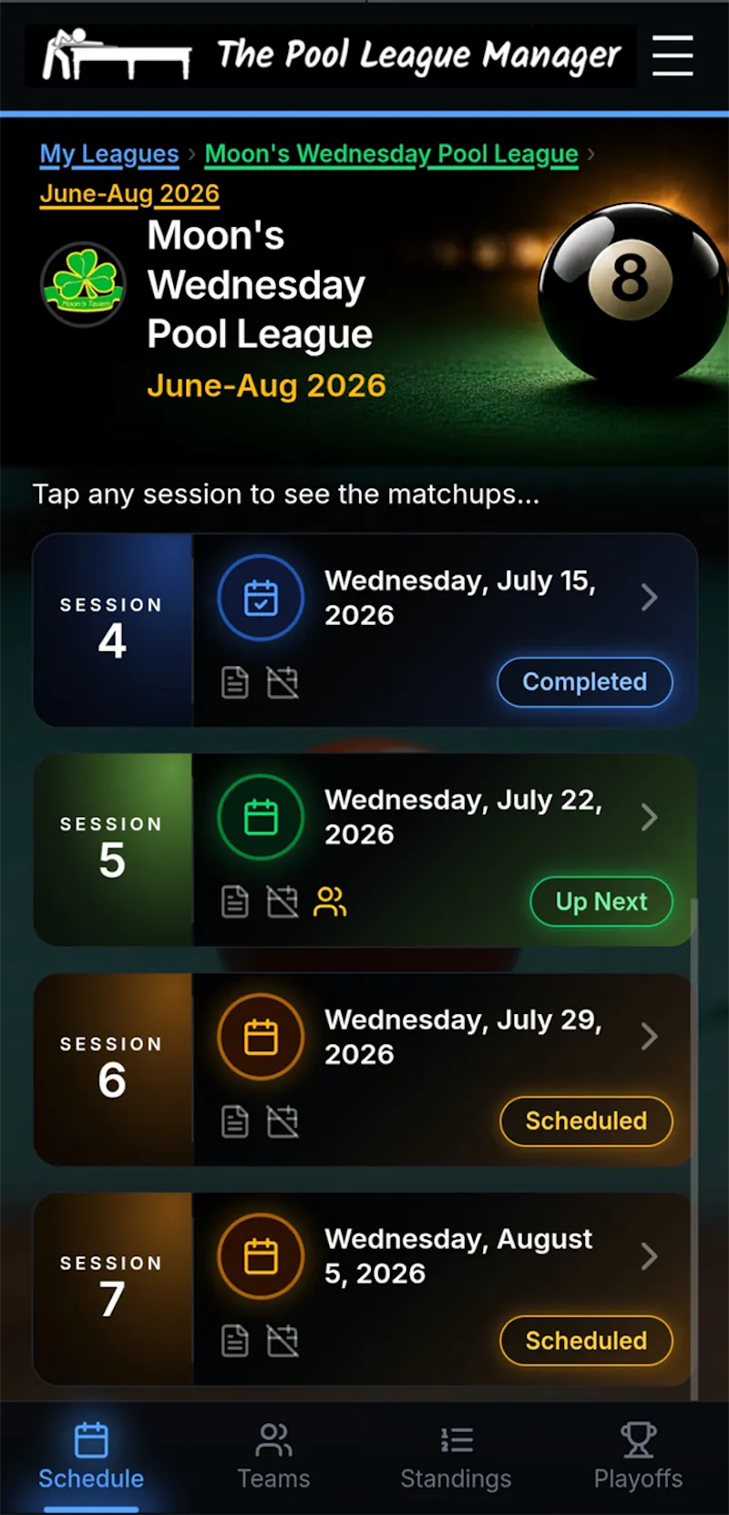 The Pool League Manager screenshot 1