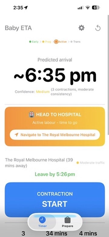 Baby ETA - Contracton Timer gallery image