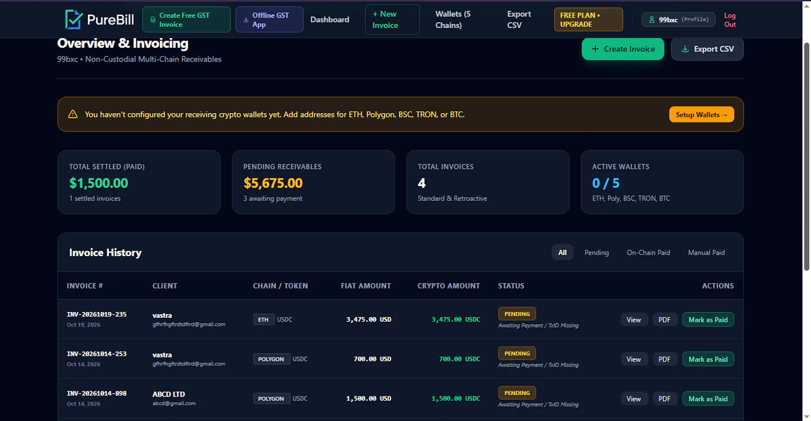 PureBill screenshot 2