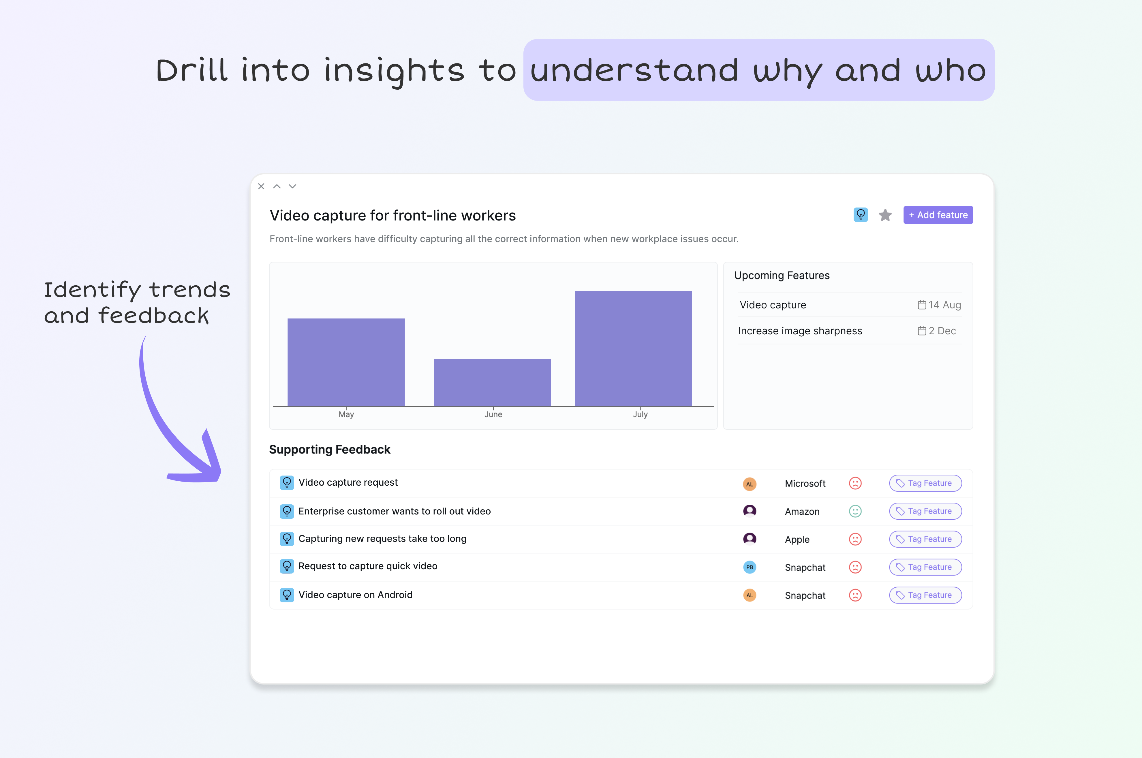Saus - Automatiseer klantinzichten met AI -productfeedback media 2