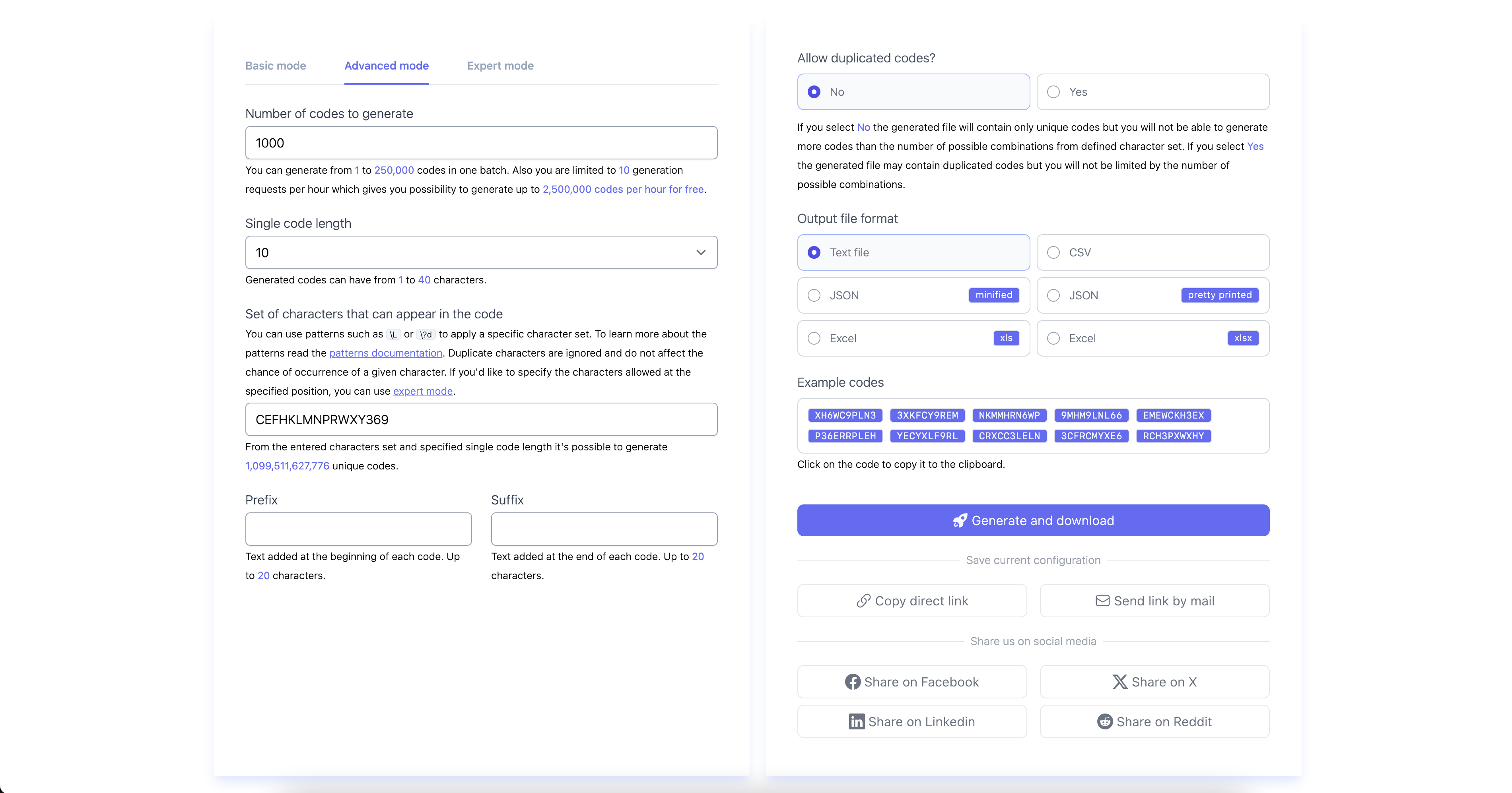 Free random code generator by codito.io gallery image
