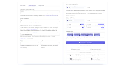 Free random code generator by codito.io gallery image