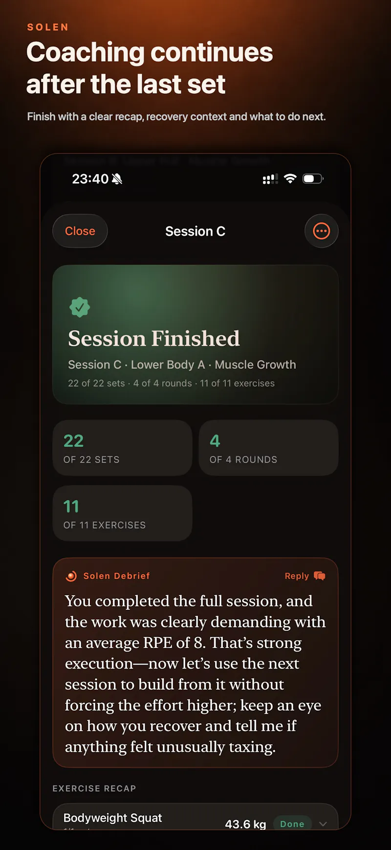 Solen — AI Personal Trainer screenshot 9