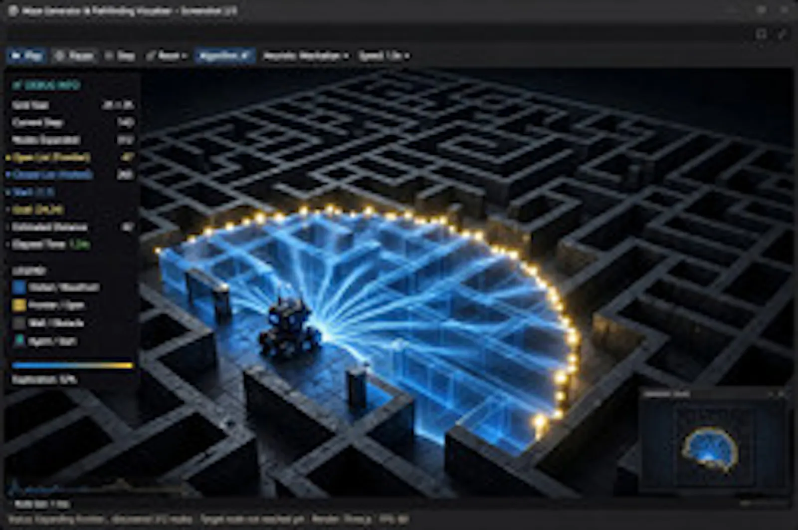 Pathfinding Visualizer 3D Pro™ -play now screenshot 3