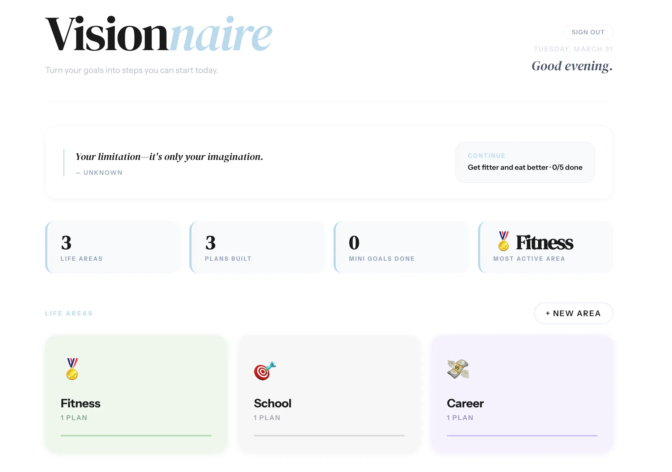 Visionnaire 제품 배너