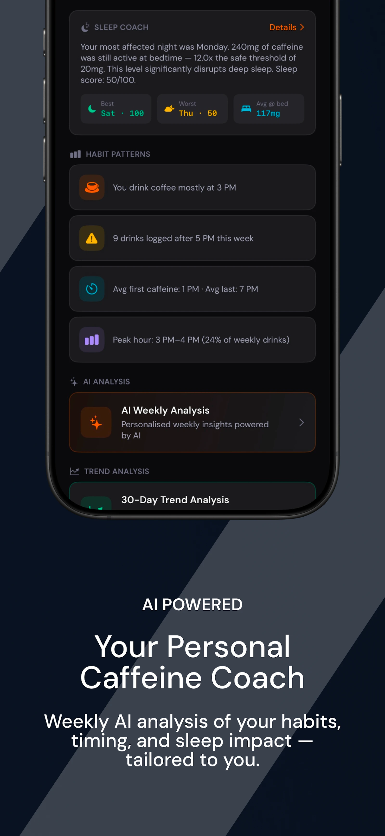 Caffy: Caffeine & Sleep screenshot 7