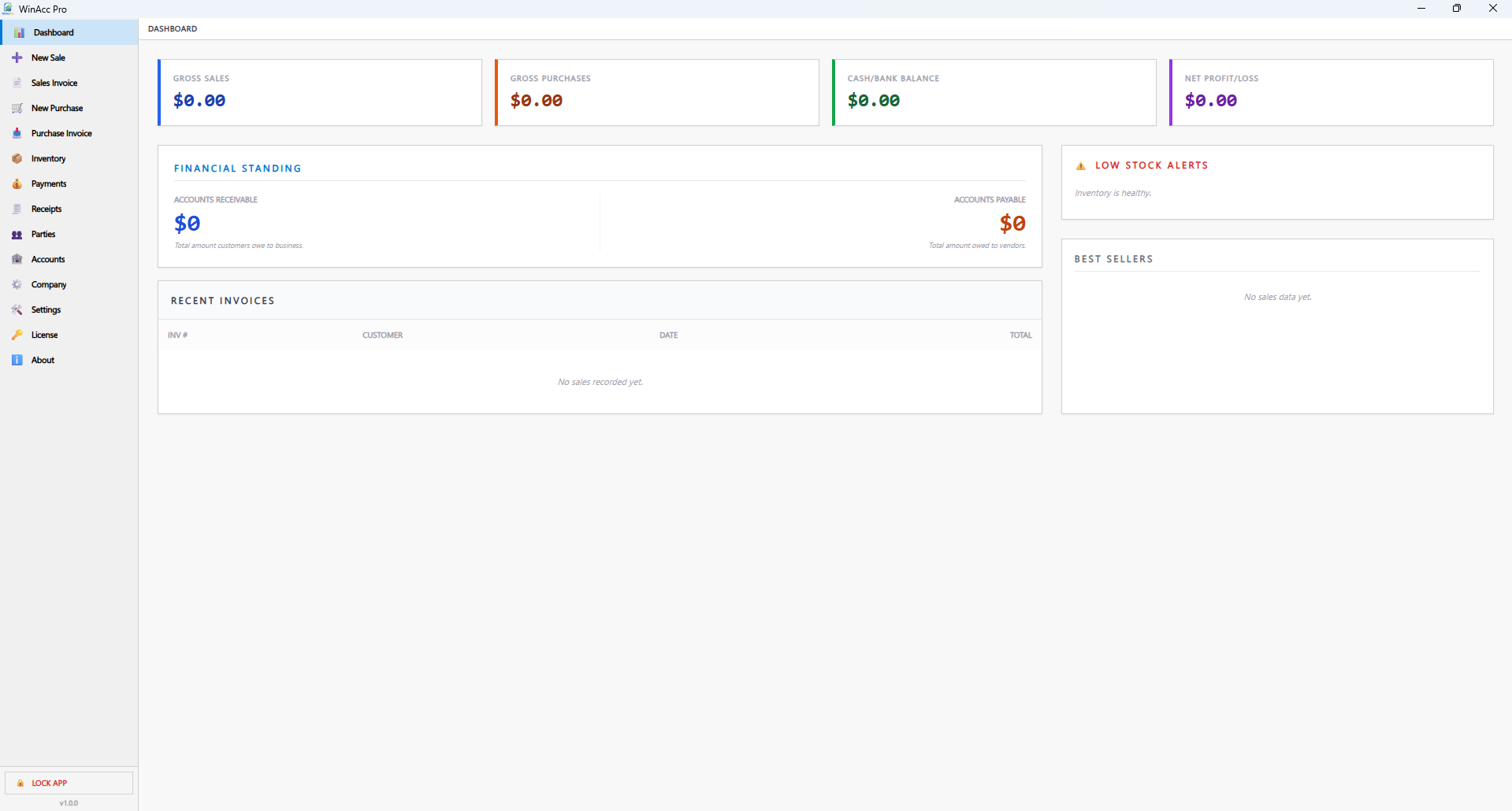 WinAcc Pro - Main product screenshot demonstrating key features and user interface