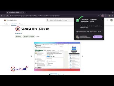 CampEd Hire - LinkedIn Chrome Extension gallery image