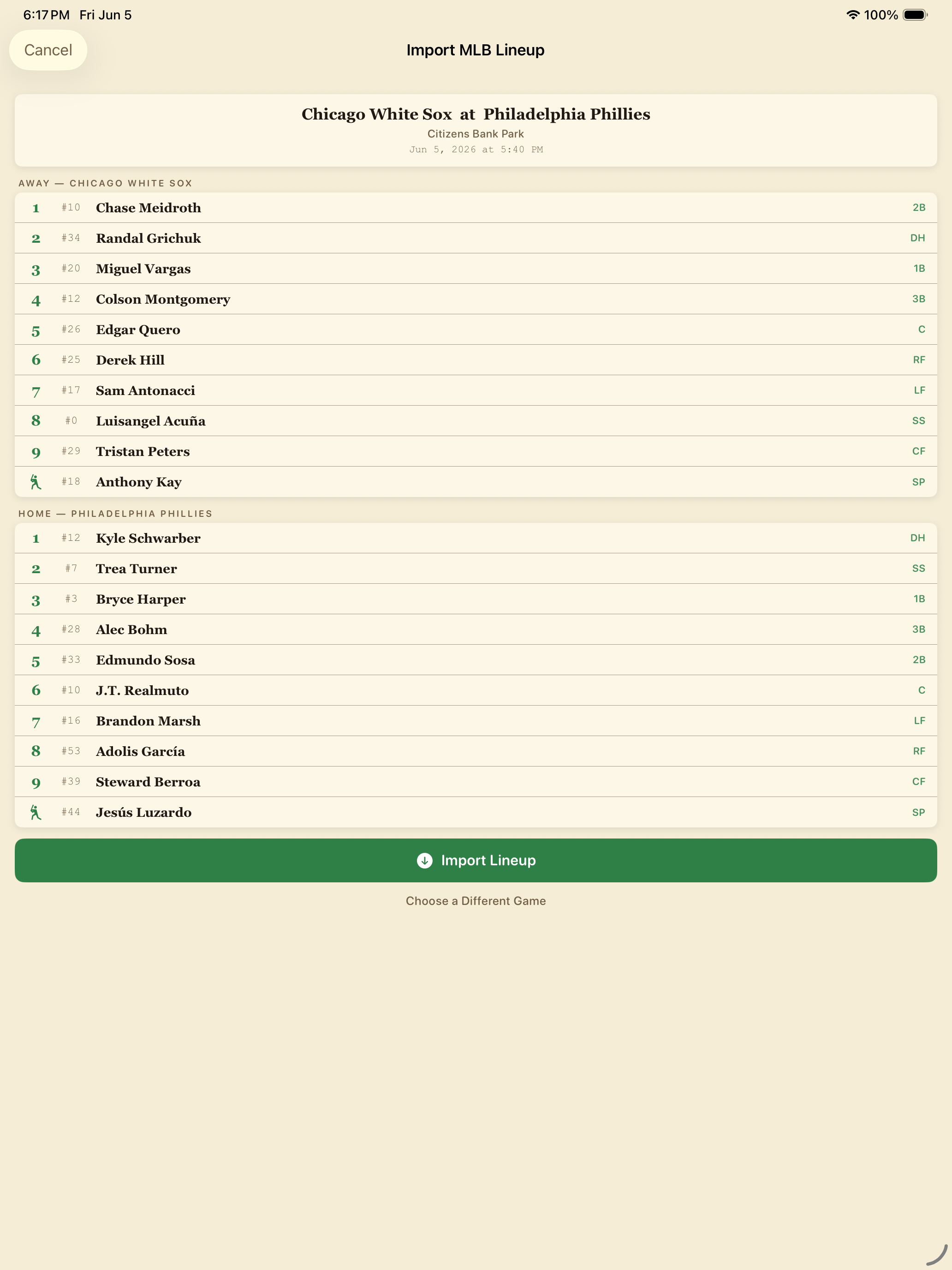 Baseball Scorecard Classic gallery image