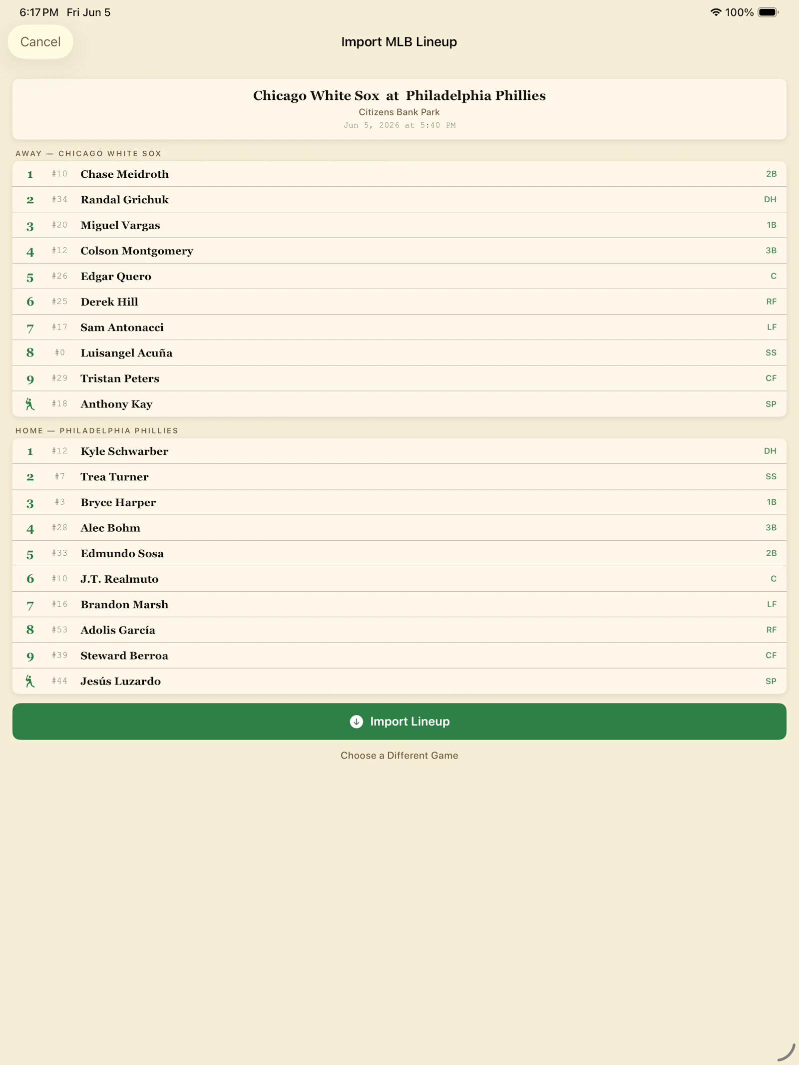 Baseball Scorecard Classic screenshot 8