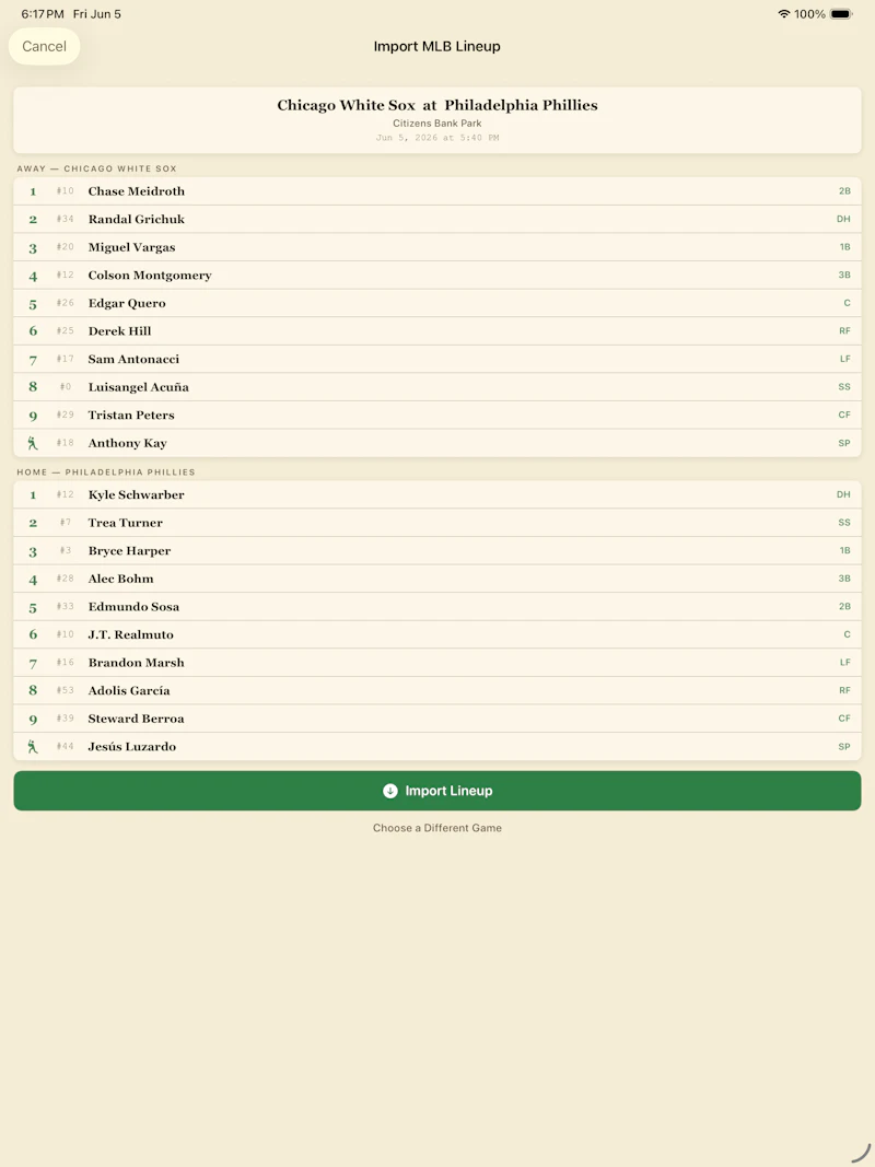 Baseball Scorecard Classic screenshot 8