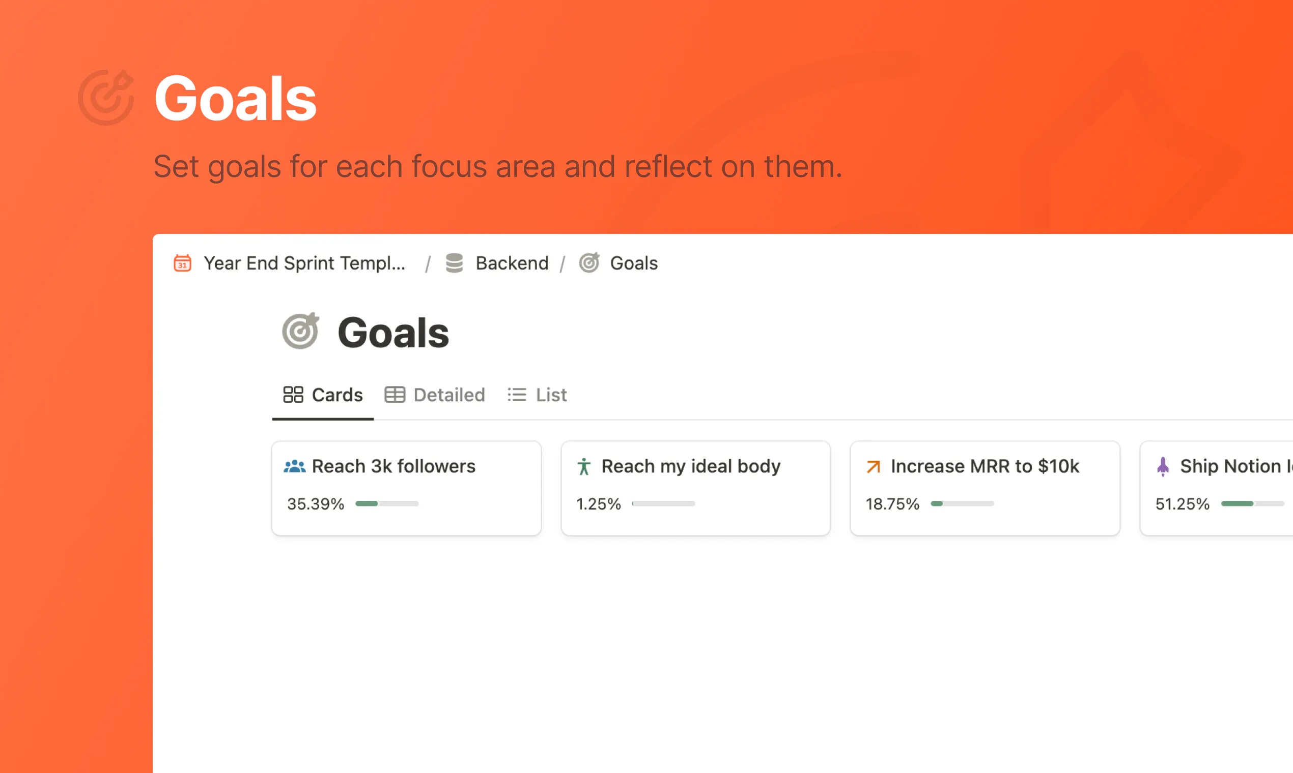 Year End Sprint Notion Template gallery image