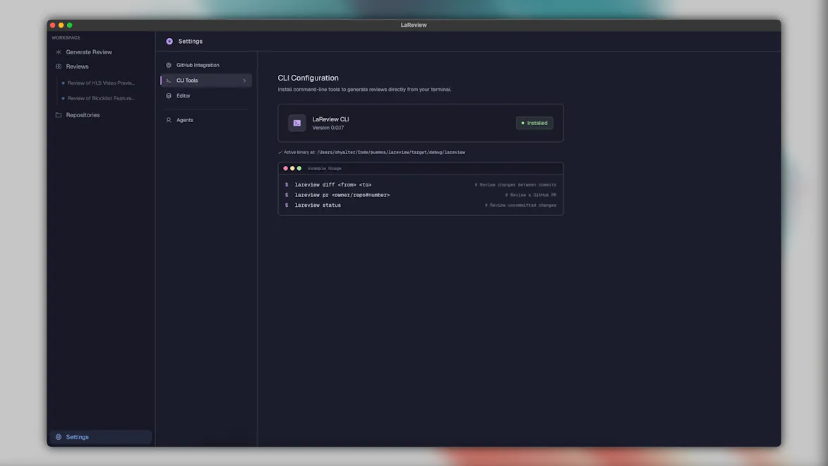 LaReview screenshot 4