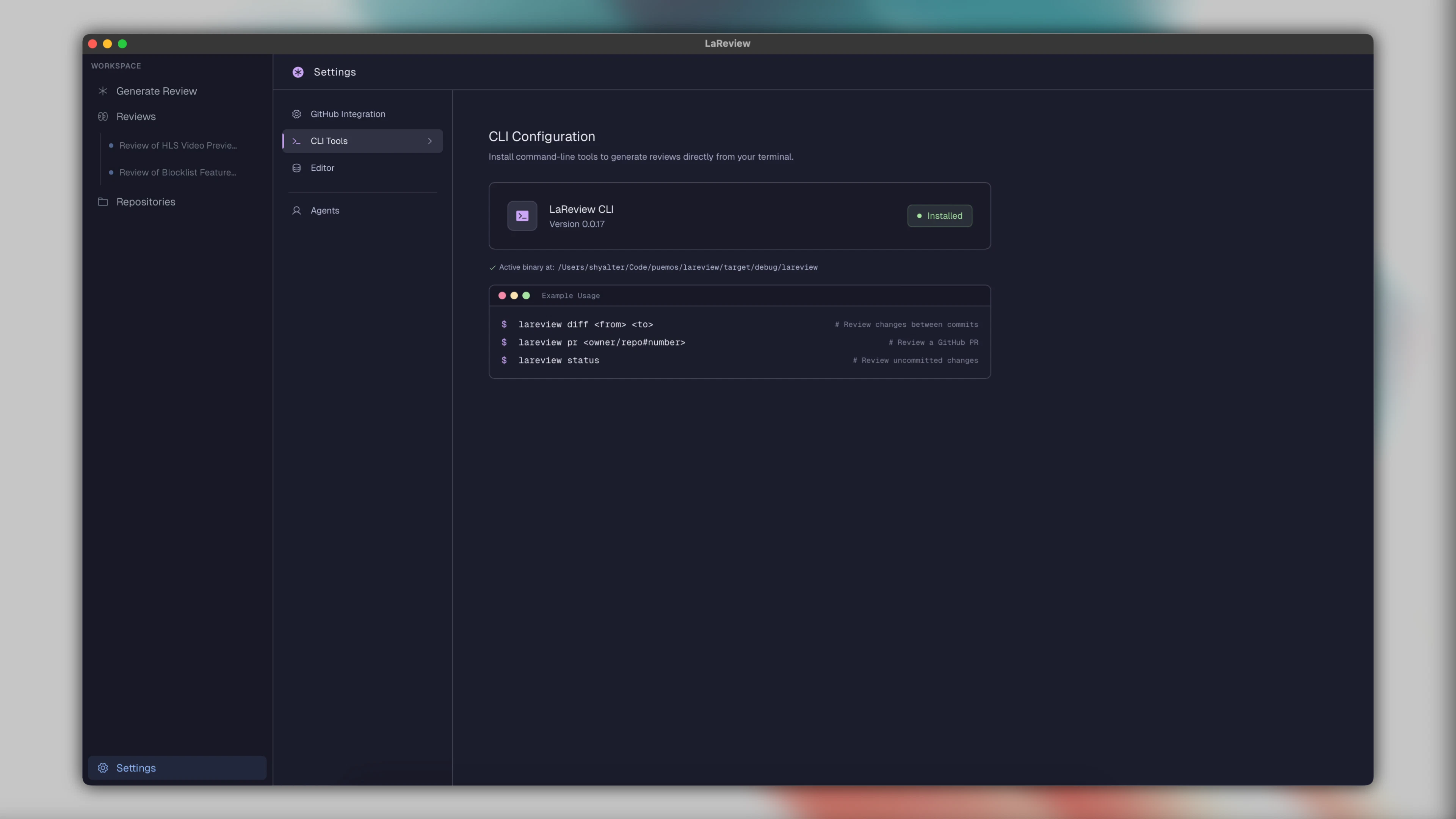 LaReview screenshot 4