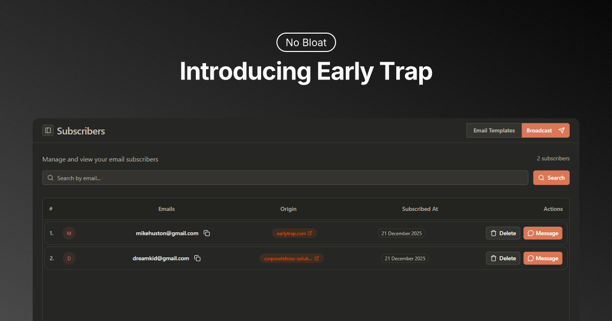 EarlyTrap gallery image