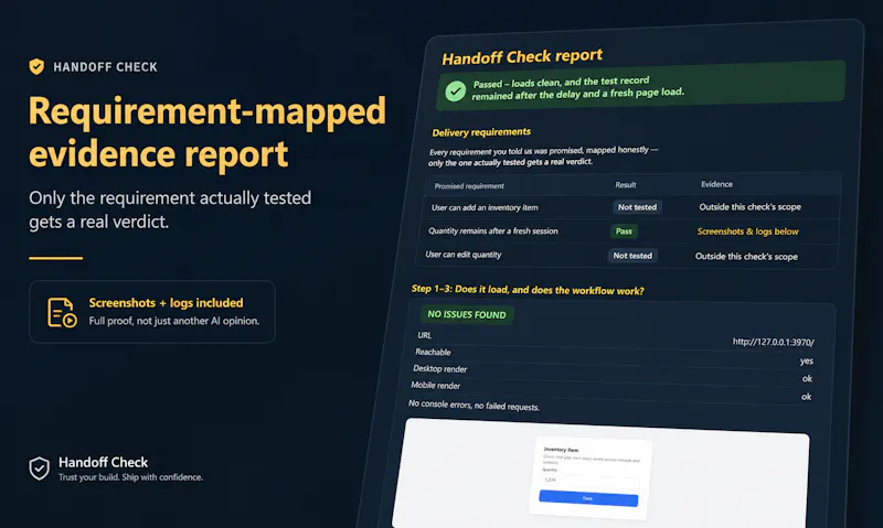 Handoff Check screenshot 3