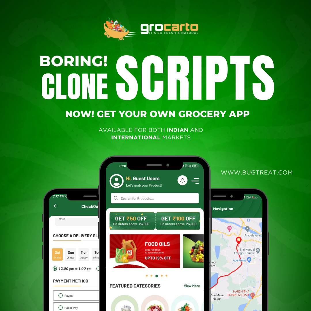 Grocarto - Script de pedido y entrega de comestibles en línea media 4
