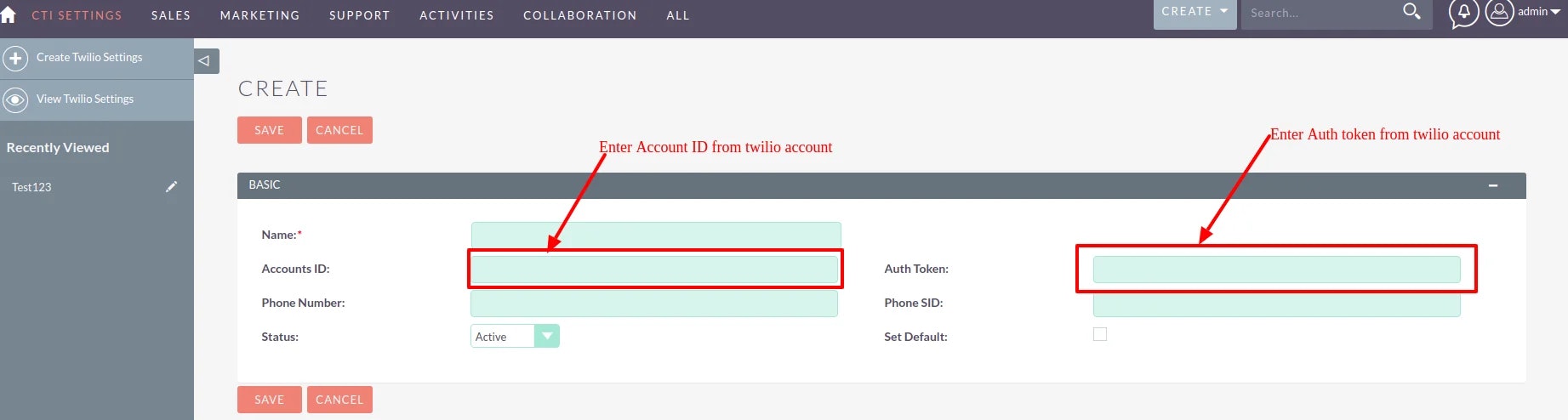 Twilio Bấm để gọi với Suitecrm media 7