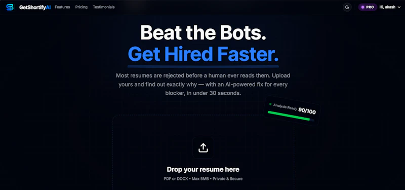 GetshortifyAI screenshot 1