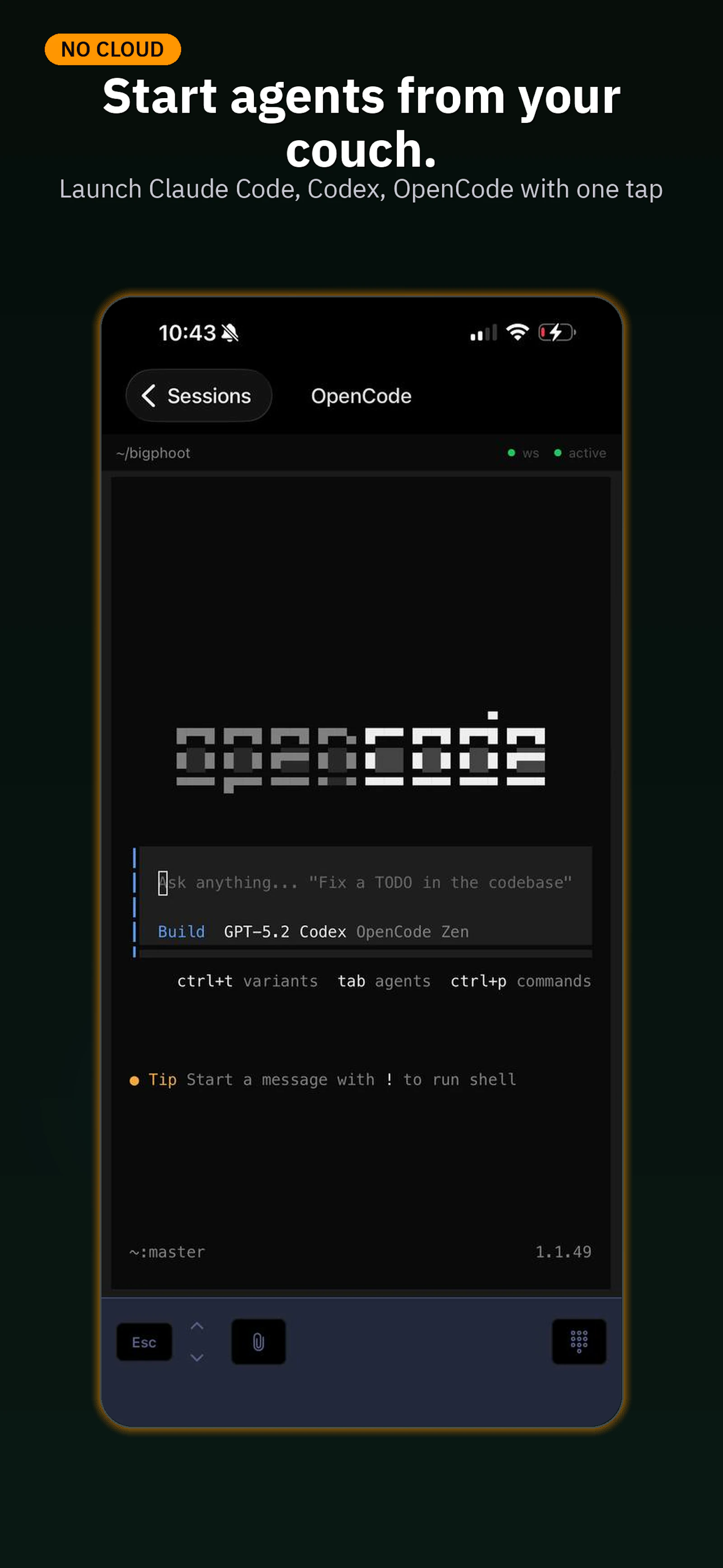 MobileCLI screenshot 1