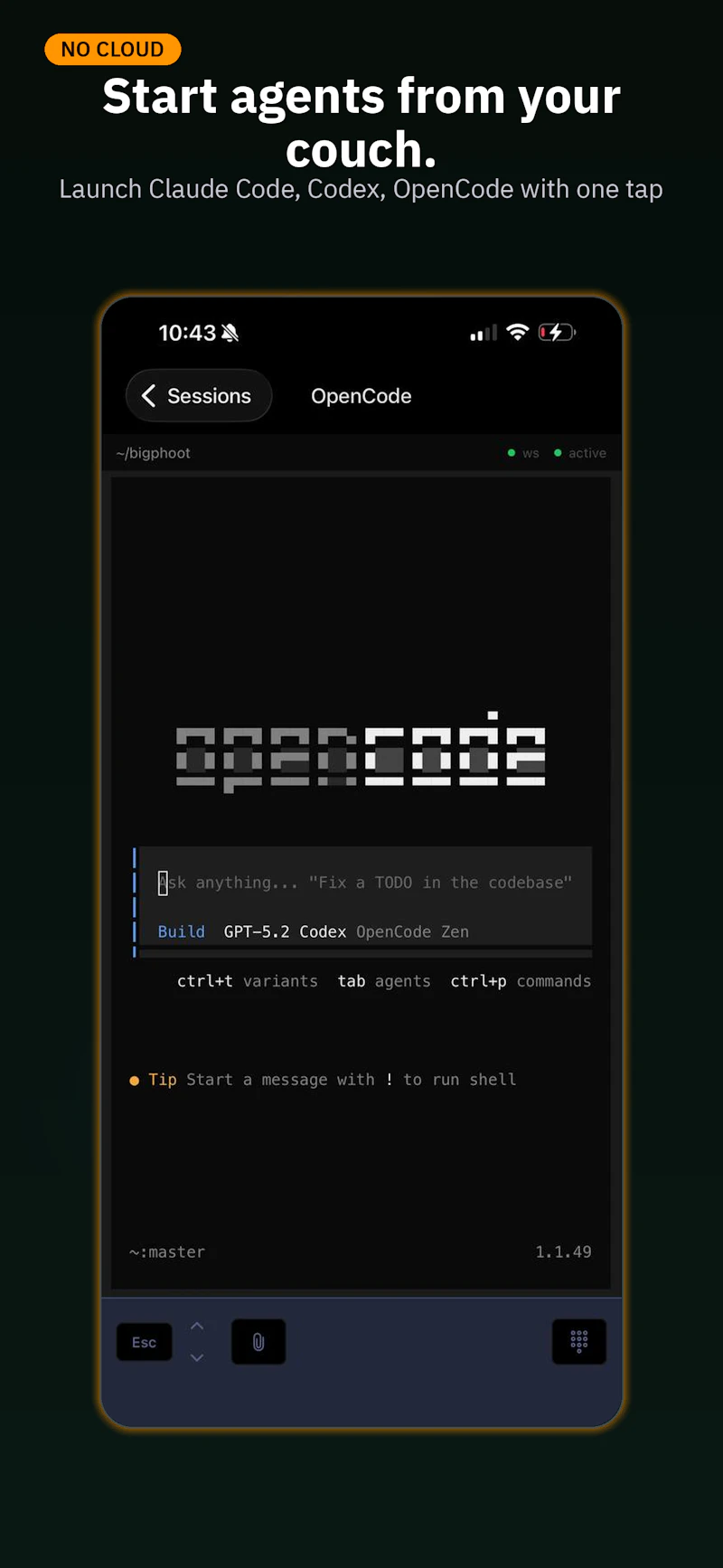 MobileCLI screenshot 1