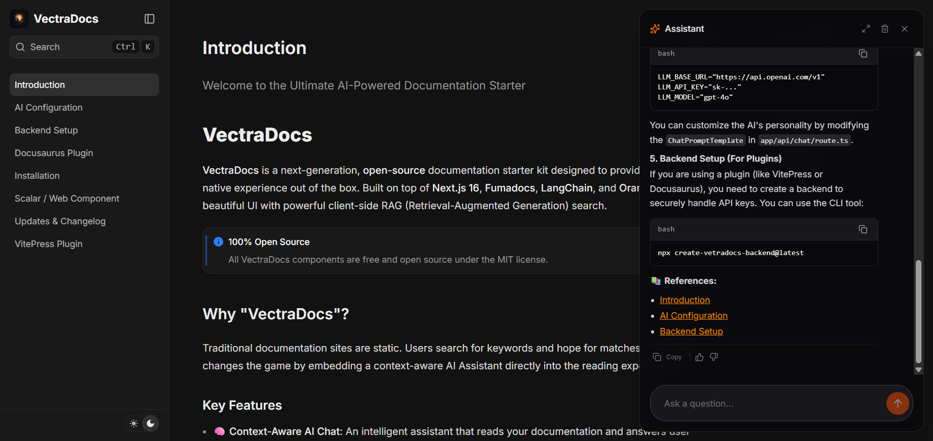 Vectra Docs - Screenshot 5 showing product features and functionality