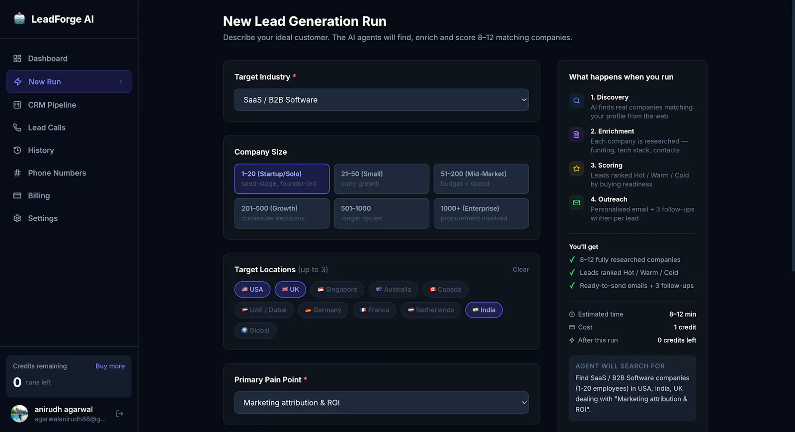 LeadForge screenshot 2