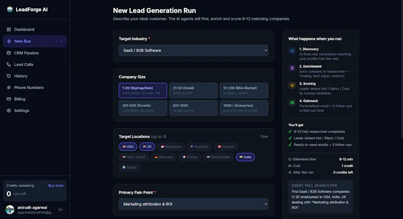 LeadForge screenshot 2