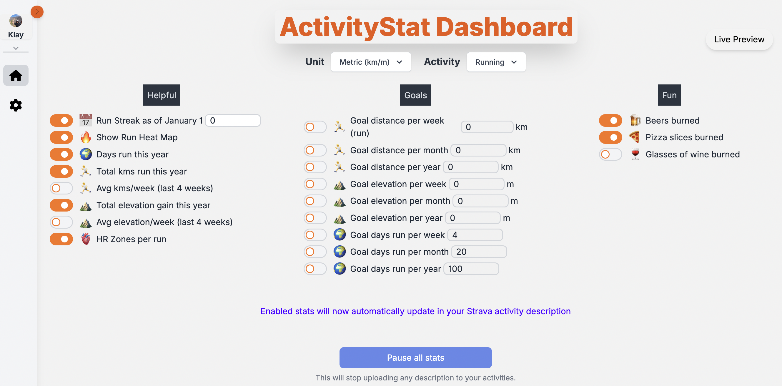 وسائط ActivityStat - أوصاف سترافا فائقة الشحن 4