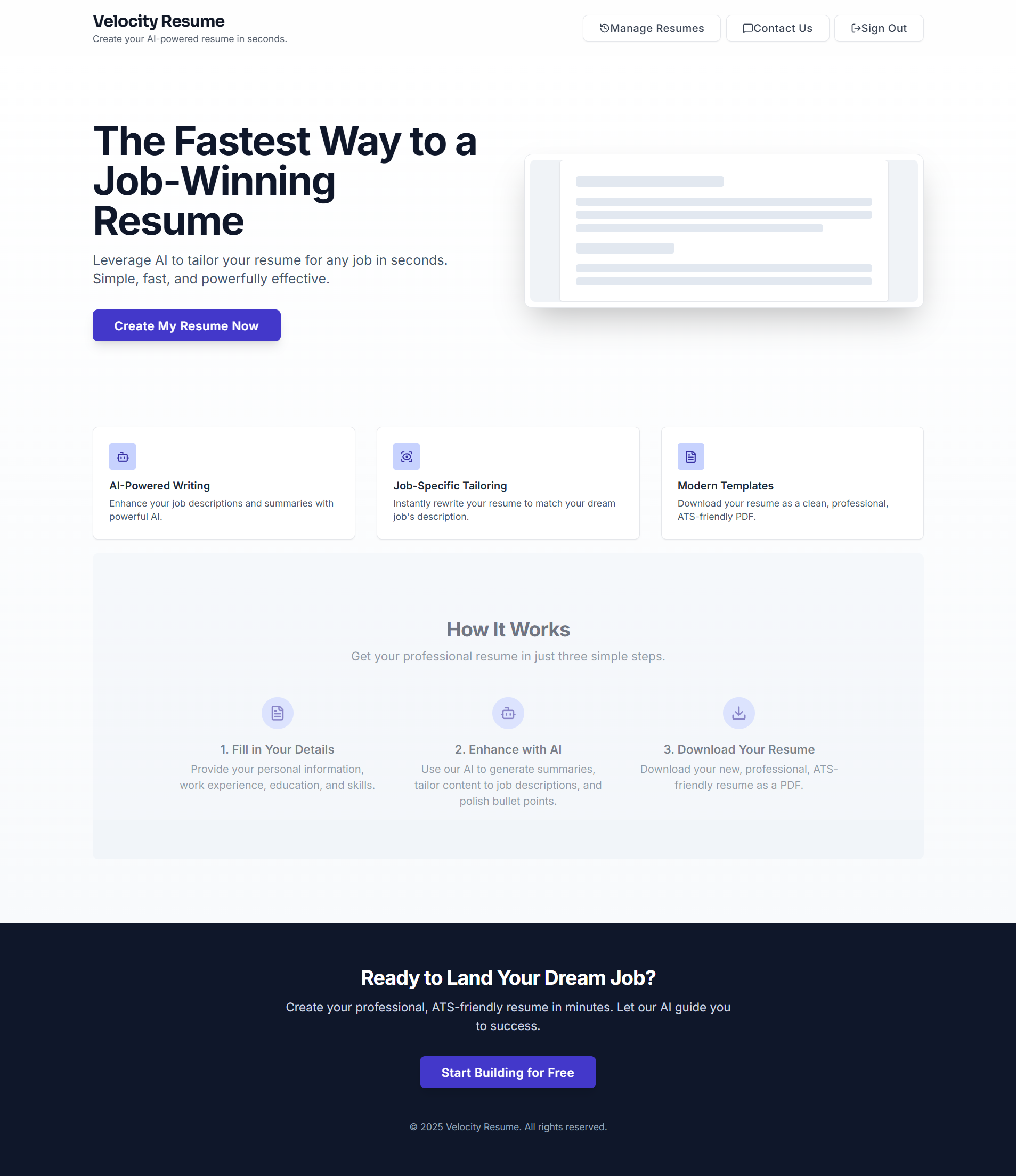 Velocity Resume gallery image