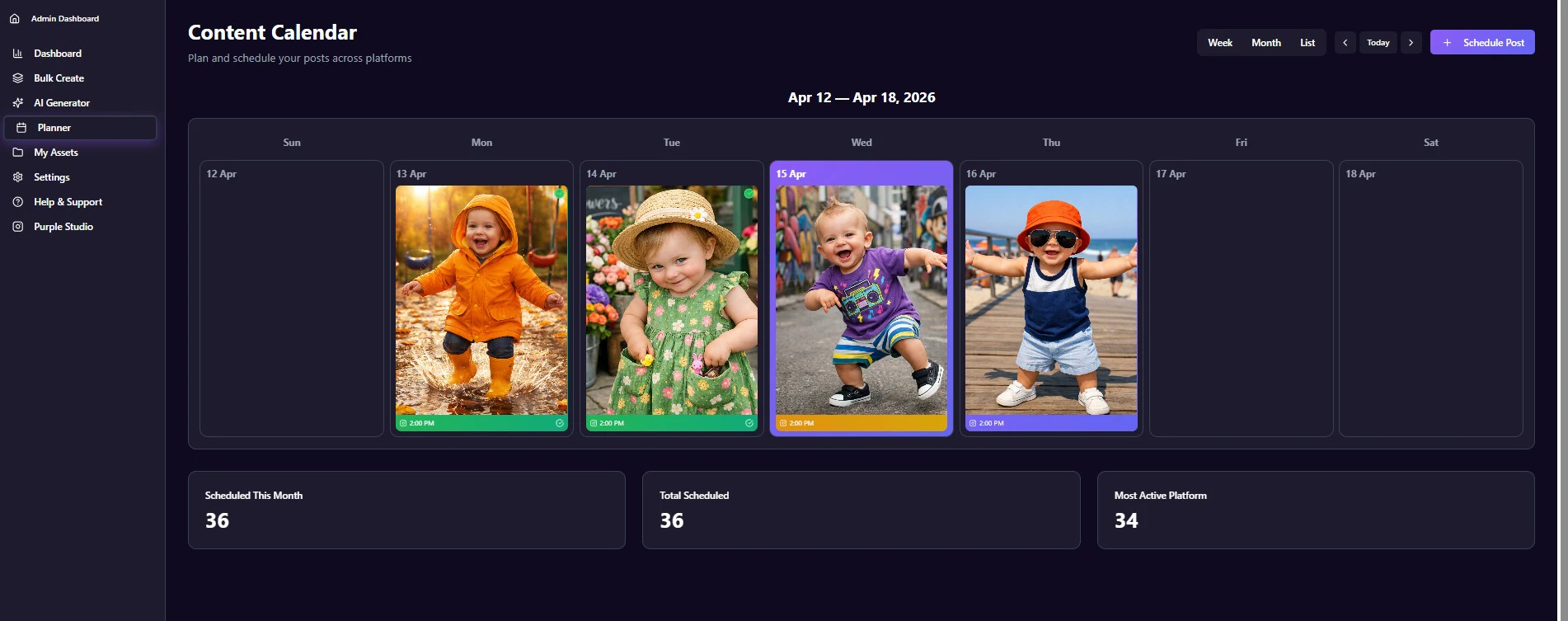 Simplest Social Media Manager