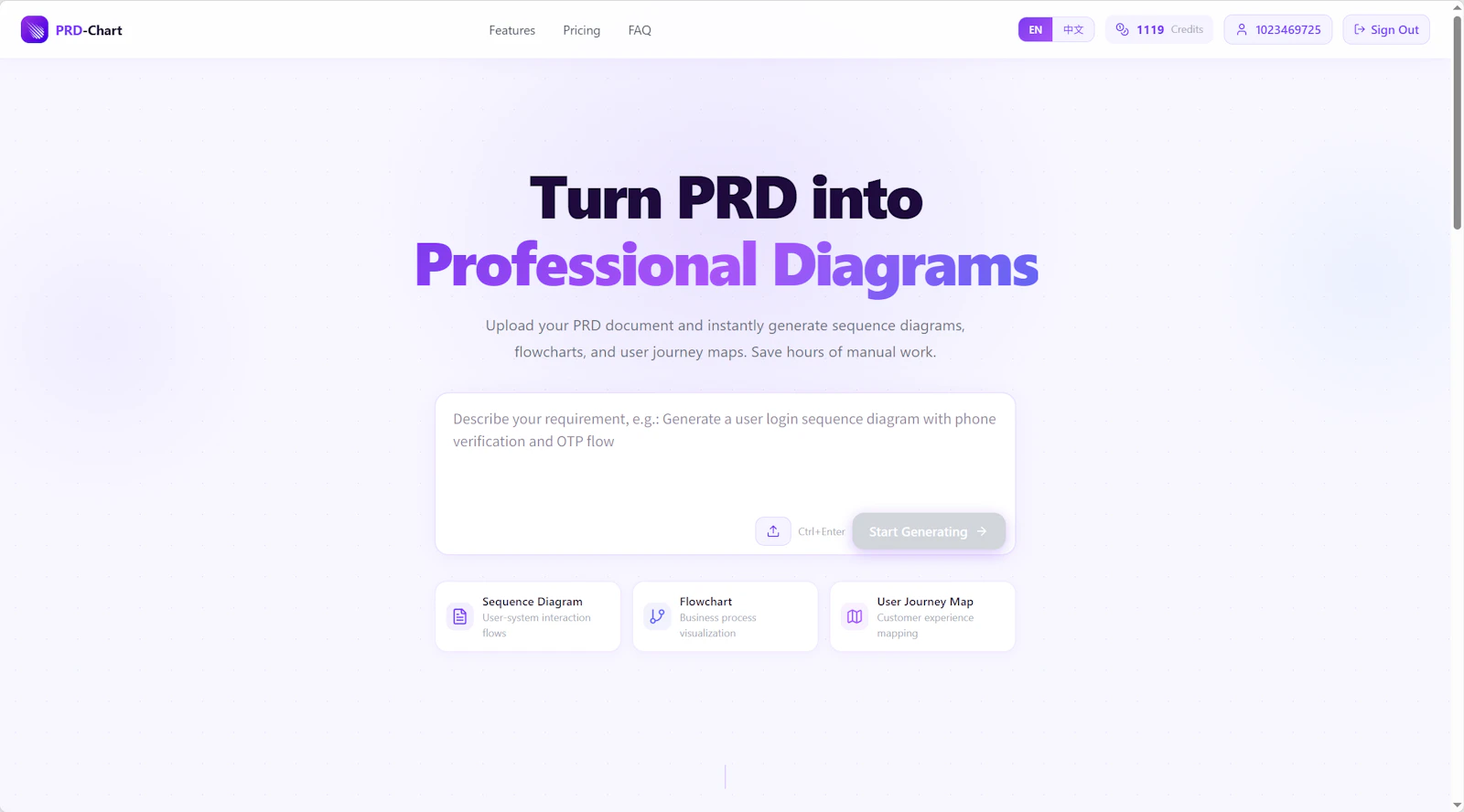 PRD Chart screenshot 1
