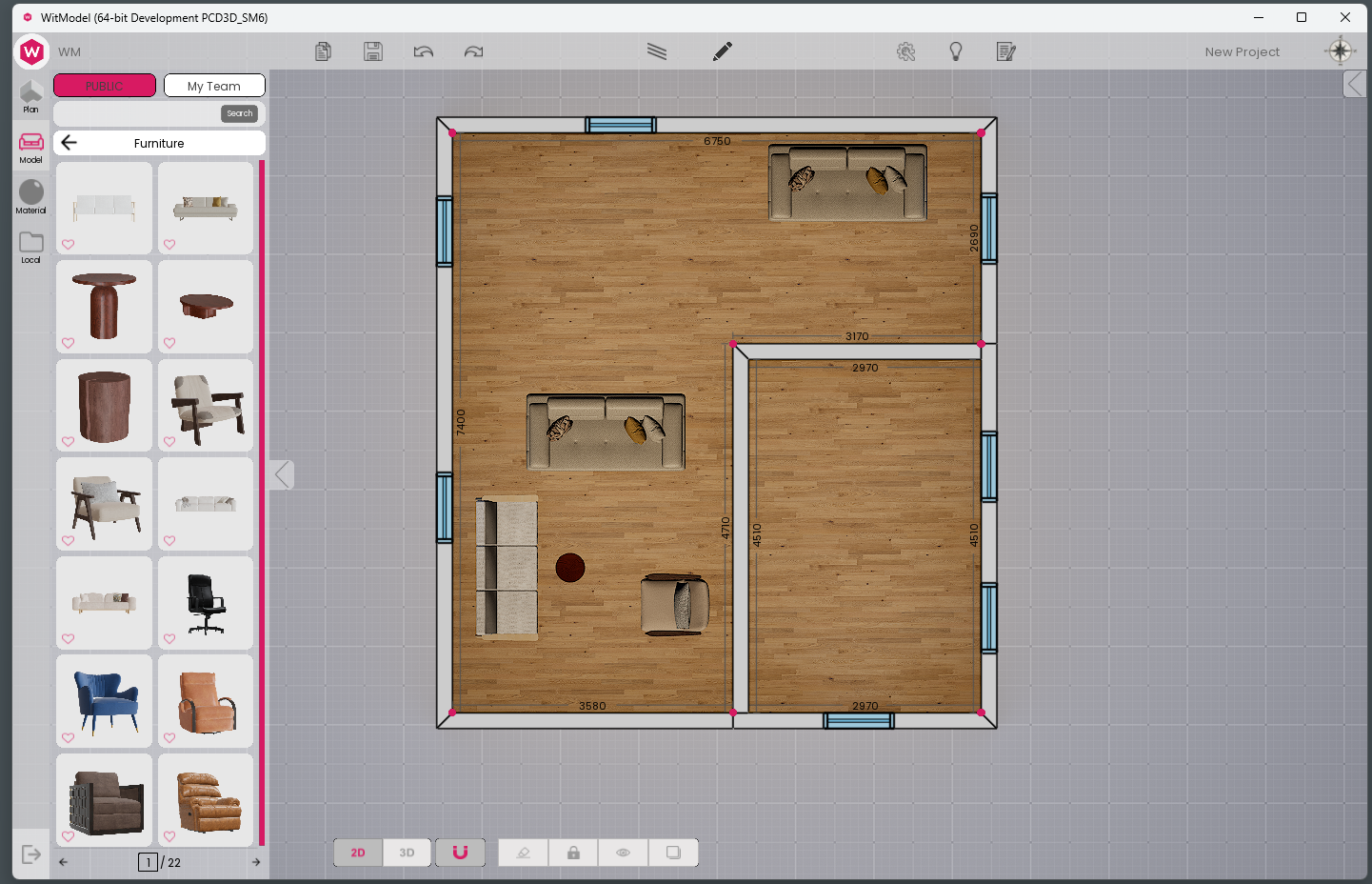 witmodel Room Planner  in real-time 3D gallery image