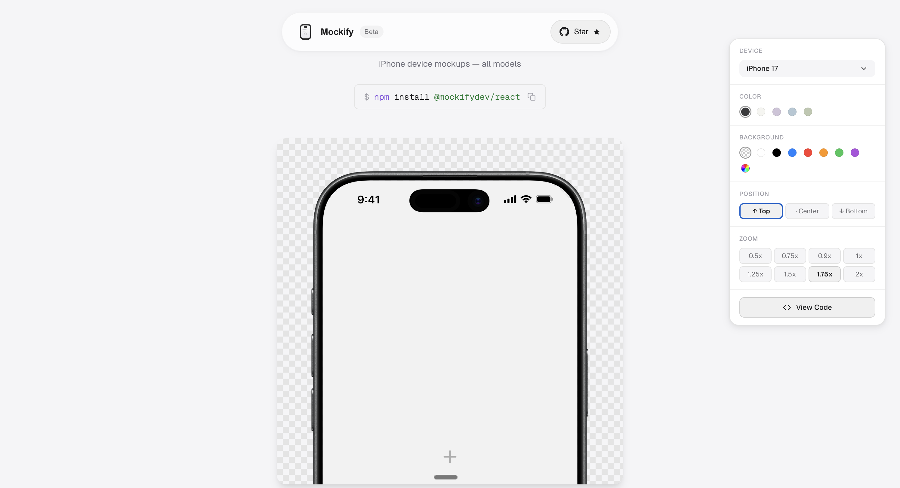 Mockify - Main product screenshot demonstrating key features and user interface