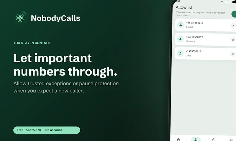 NobodyCalls screenshot 4