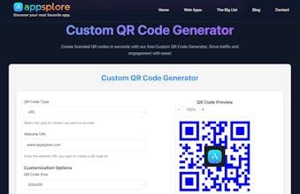Custom QR Code Generator Web App gallery image