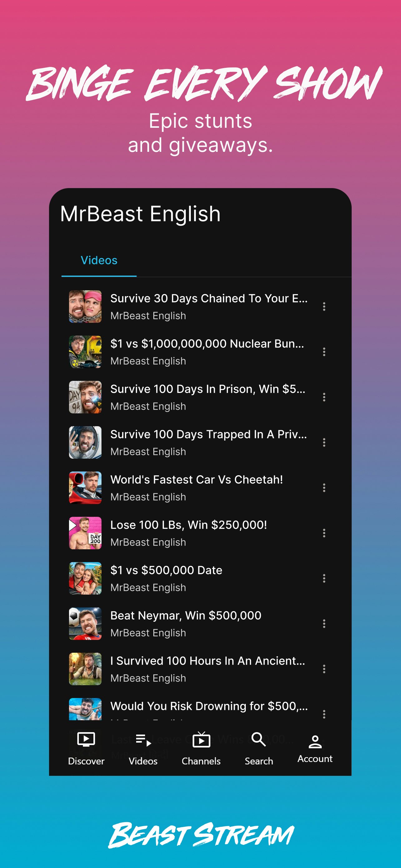 Média MrbeasStream par CreatorStream.tv - Toutes les vidéos MRBEAST dans chaque langue 5